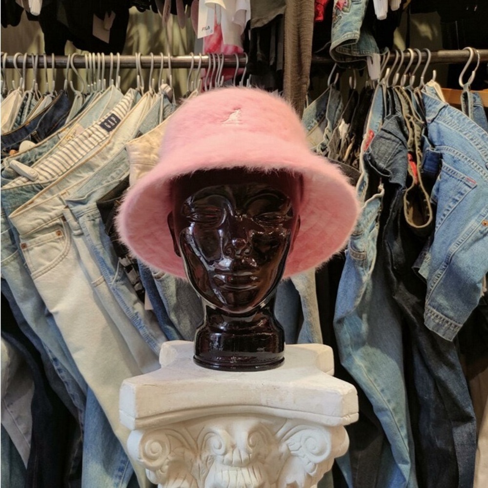 BRAND NEW - Kangol Furgora Angora Fur Bucket Hat - Pepto Pink